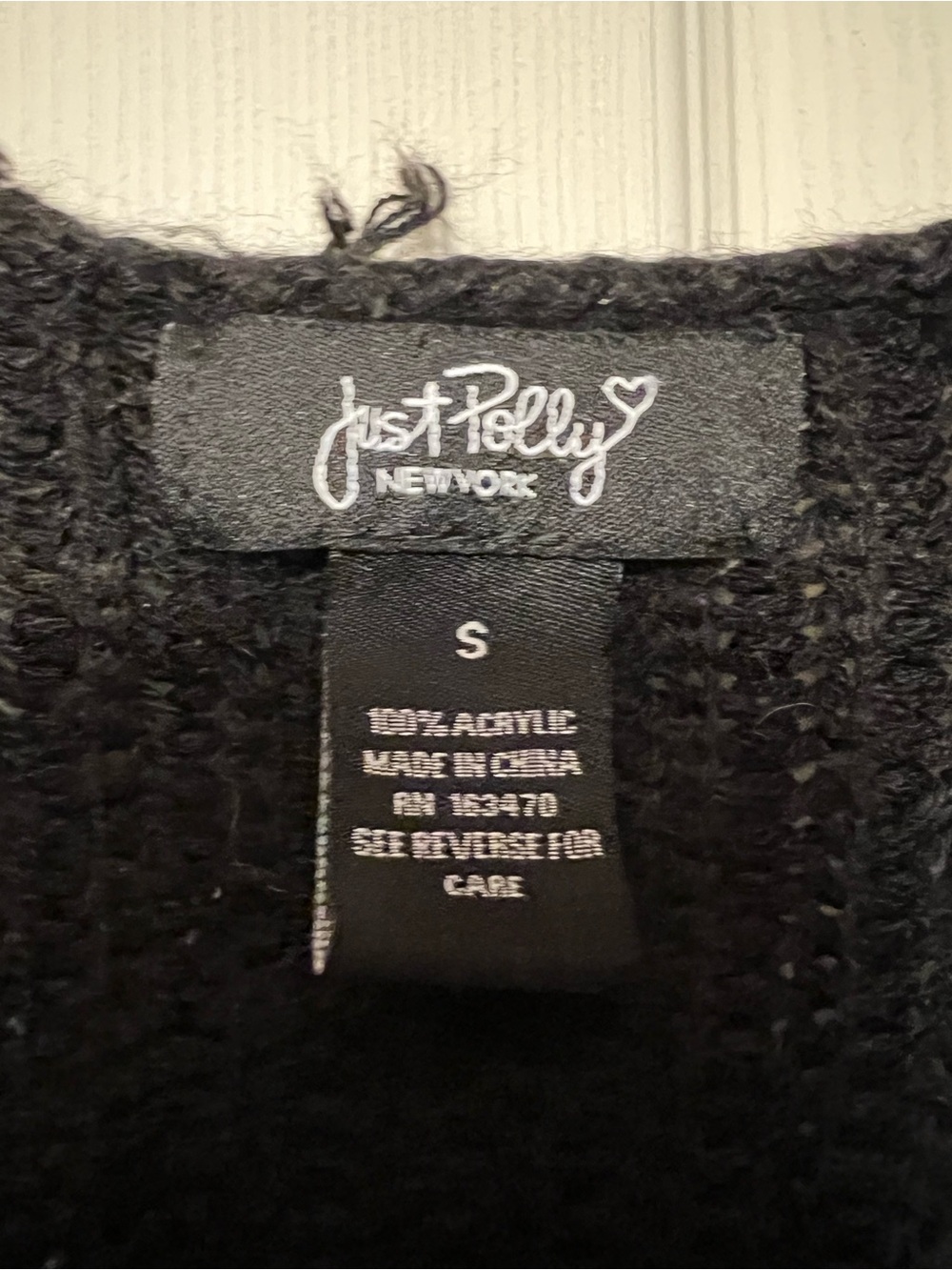 Distressed Lightning Bolt Black Knit Sweater - Picture 3 of 3